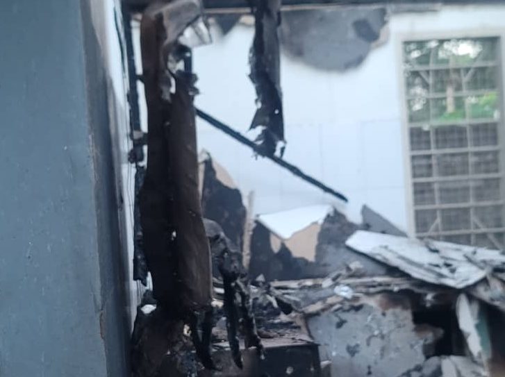 Küche nach dem Brand